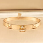 Hermès Collier de Chien 18k rose gold bracelet, small