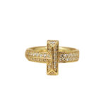 Tiffany & Co. T 18k yellow gold diamond full ring