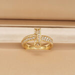 Tiffany & Co. T 18k yellow gold diamond full ring - Image 2