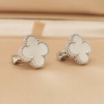 Van Cleef & Arpels Vintage Alhambra earrings 18k white gold, mother-of-pearl