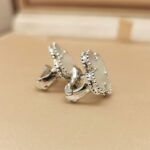 Van Cleef & Arpels Vintage Alhambra earrings 18k white gold, mother-of-pearl - Image 6