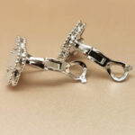 Van Cleef & Arpels Vintage Alhambra earrings 18k white gold, mother-of-pearl - Image 7