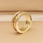 Bvlgari B.zero1 Rock two-band ring 18k yellow gold with pavé diamonds, 64 - Image 2