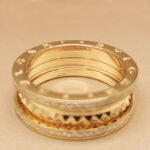 Bvlgari B.zero1 Rock two-band ring 18k yellow gold with pavé diamonds, 64 - Image 5