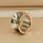 Bvlgari ring 18k rose gold and steel waist, 52 - Image 2