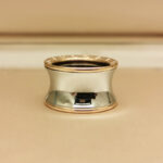 Bvlgari ring 18k rose gold and steel waist, 52