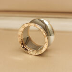Bvlgari ring 18k rose gold and steel waist, 52 - Image 5