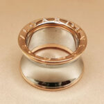 Bvlgari ring 18k rose gold and steel waist, 52 - Image 6