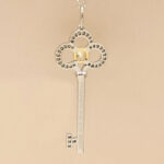 Tiffany & Co. Crown Key pendant platinum and 18k yellow gold, diamond, yellow diamond - Image 5