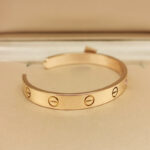 Cartier Love open bracelet 18k rose gold pink gem, 17 - Image 5