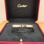 Cartier Love open bracelet 18k rose gold pink gem, 17 - Image 6