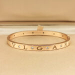 Bvlgari B.zero1 Essential bangle bracelet 18k rose gold set with diamonds, M