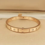 Bvlgari B.zero1 Essential bangle bracelet 18k rose gold set with diamonds, M - Image 5