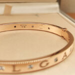Bvlgari B.zero1 Essential bangle bracelet 18k rose gold set with diamonds, M - Image 6