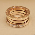 Bvlgari B.zero1 ring three-band 18k rose gold, diamond, 53 - Image 3