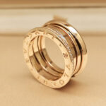 Bvlgari B.zero1 ring three-band 18k rose gold, diamond, 53 - Image 4