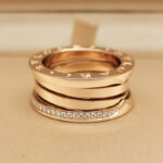 Bvlgari B.zero1 ring three-band 18k rose gold, diamond, 53 - Image 5