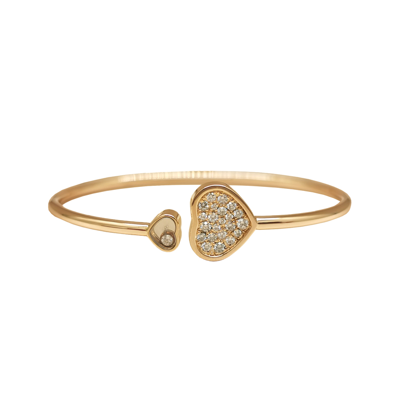 103258-2 Chopard Happy Hearts bangle, 18k rose gold, diamonds, 17 - Image 1
