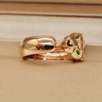 Cartier Panthère de Cartier ring 18k rose gold, onyx, black lacquer, tsavorite, wide model, 54 - Image 6