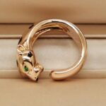 Cartier Panthère de Cartier ring 18k rose gold, onyx, black lacquer, tsavorite, wide model, 54 - Image 8