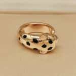 Cartier Panthère de Cartier ring 18k rose gold, onyx, black lacquer, tsavorite, wide model, 54 - Image 2