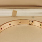 Cartier Love Bracelet Multi Gem Rainbow 18k rose gold, 17 (end 2015) - Image 5