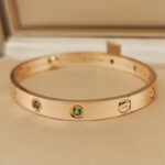 Cartier Love Bracelet Multi Gem Rainbow 18k rose gold, 17 (end 2015) - Image 8