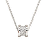 Bvlgari B.zero1 necklace 18k white gold, pavé diamonds