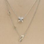 Bvlgari B.zero1 necklace 18k white gold, pavé diamonds - Image 3