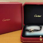 Cartier Trinity bracelet, small model, 18k tri-colour gold, black cord - Image 6
