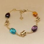 Bvlgari B.zero1 bracelet 18k yellow gold coloured gemstones,18-21 cm - Image 2