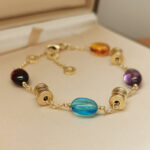 Bvlgari B.zero1 bracelet 18k yellow gold coloured gemstones,18-21 cm - Image 3