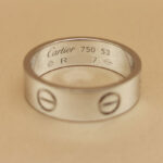 Cartier Love ring 18k white gold wide edition, 53 - Image 4