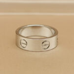 Cartier Love ring 18k white gold wide edition, 53 - Image 2