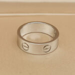 Cartier Love ring 18k white gold wide edition, 53 - Image 3