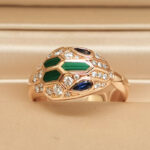Bvlgari Serpenti Seduttori ring rose gold, sapphire, malachite,diam,56 - Image 4