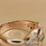 Bvlgari Serpenti Seduttori ring rose gold, sapphire, malachite,diam,56 - Image 7