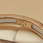 Bvlgari B.zero1 bracelet 18k rose gold, white ceramic, M - Image 3