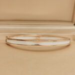 Bvlgari B.zero1 bracelet 18k rose gold, white ceramic, M - Image 2