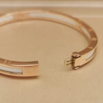 Bvlgari B.zero1 bracelet 18k rose gold, white ceramic, M - Image 7