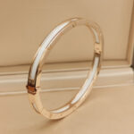 Bvlgari B.zero1 bracelet 18k rose gold, white ceramic, M - Image 8