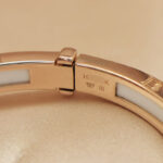 Bvlgari B.zero1 bracelet 18k rose gold, white ceramic, M - Image 9
