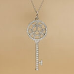 Tiffany & Co. Keys necklace platinum, diamond, Dragonfly - Image 2