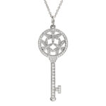 Tiffany & Co. Keys necklace platinum, diamond, Dragonfly