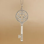 Tiffany & Co. Keys necklace platinum, diamond, Dragonfly - Image 3