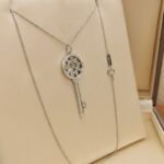 Tiffany & Co. Keys necklace platinum, diamond, Dragonfly - Image 6