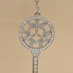 Tiffany & Co. Keys necklace platinum, diamond, Dragonfly - Image 9