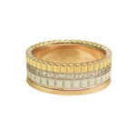 Boucheron Quatre White Sm Ring 18k tri-colour white ceram diamond, 47