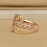 Tiffany & Co. T1 ring 18k rose gold, diamond, wide model, 12 - Image 4