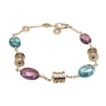Bvlgari B.zero1 bracelet 18k white gold, Topaz, Amethyst, 17-21 cm
